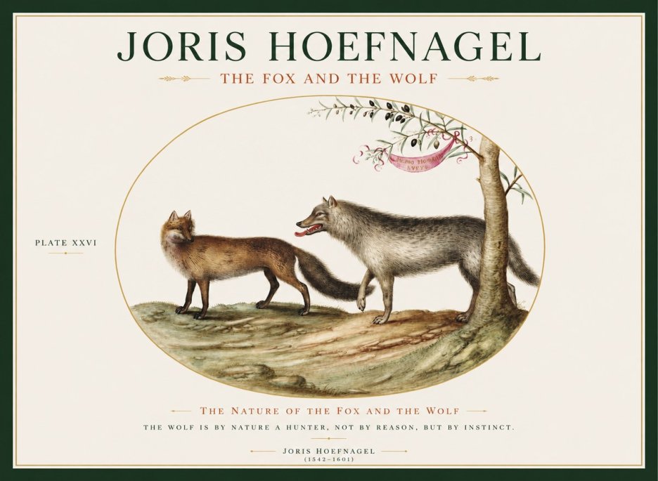 Joris Hoefnagel The Fox and the Wolf No1 - Affiche