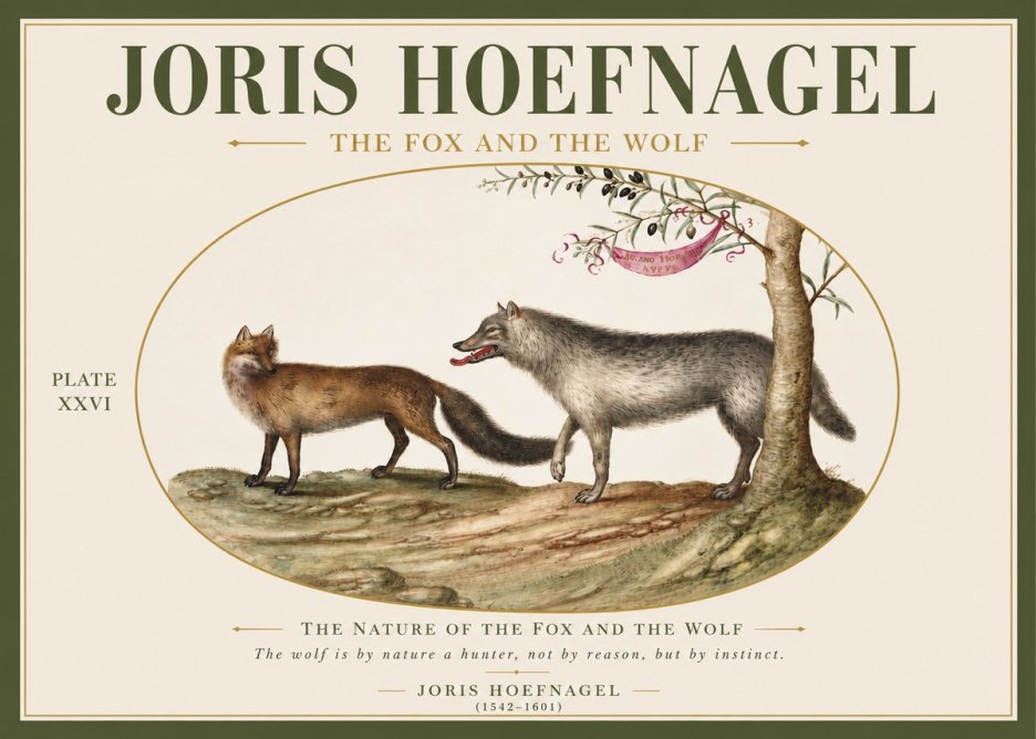 Joris Hoefnagel The Fox and the Wolf No3 - Affiche