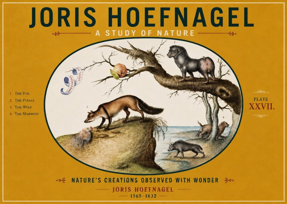 Joris Hoefnagel A Study of Nature - Plate Xxvii No4 - Affiche