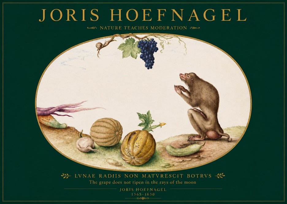 Joris Hoefnagel Nature Teaches Moderation No2 - Affiche