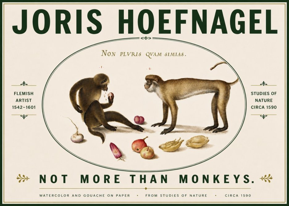 Joris Hoefnagel Not More Than Monkeys No6 - Affiche