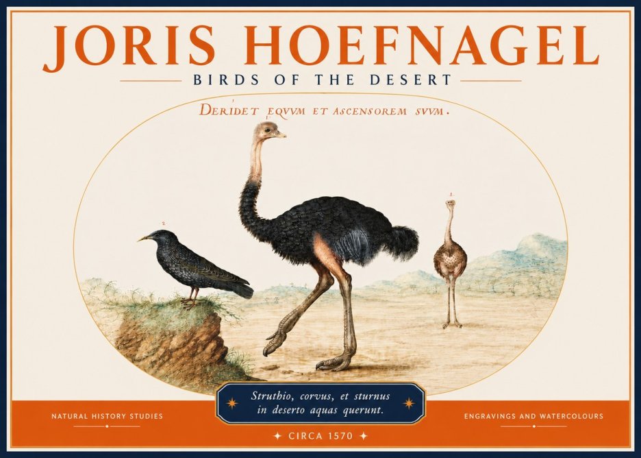 Joris Hoefnagel Birds of the Desert No3 - Affiche