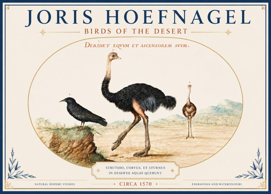 Joris Hoefnagel Birds of the Desert No4 - Affiche