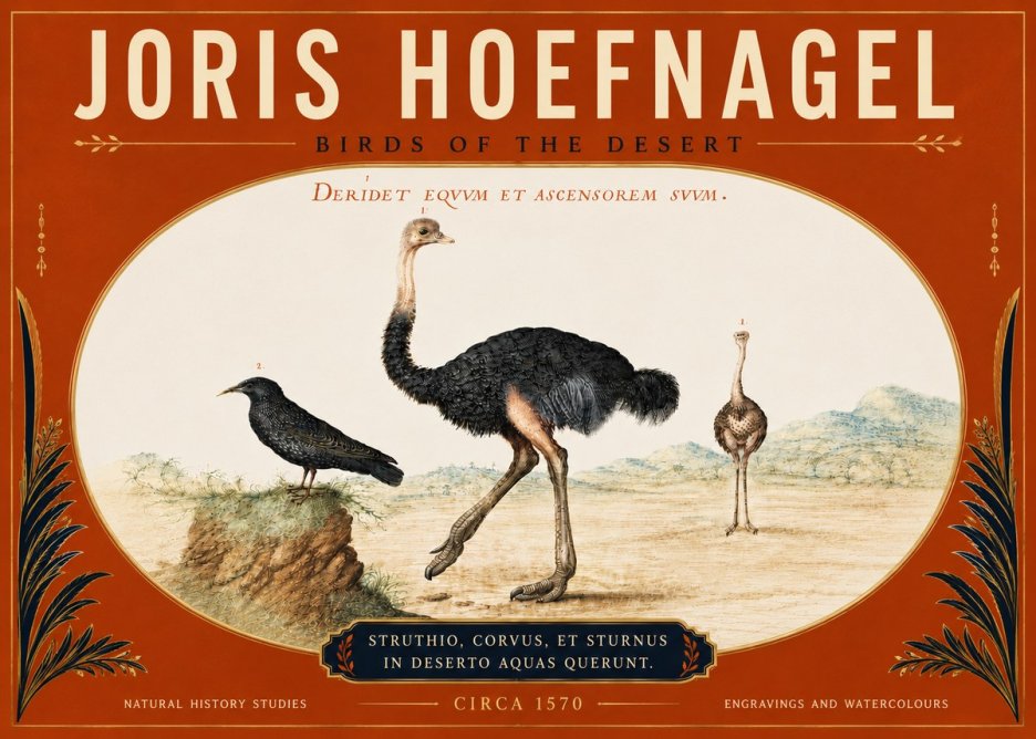 Joris Hoefnagel Birds of the Desert No5 - Affiche