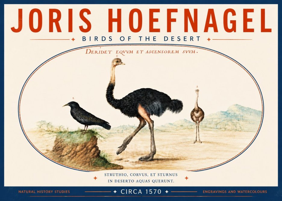 Joris Hoefnagel Birds of the Desert No6 - Affiche