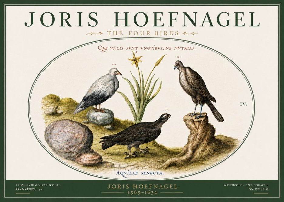 Joris Hoefnagel The Four Birds No5 - Affiche