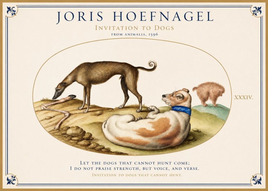 Joris Hoefnagel Invitation to Dogs No1 - Affiche