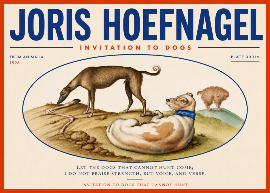 Joris Hoefnagel Invitation to Dogs No4 - Affiche