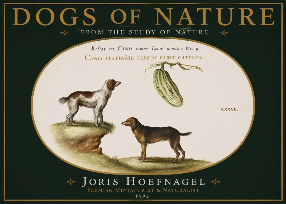 Joris Hoefnagel Canis Festinas Caecos Parit Catulos No4 - Affiche