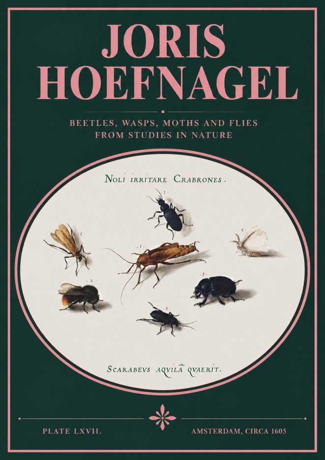 Joris Hoefnagel Scarabeus Aqvilä Qvaerit. No3 - Affiche