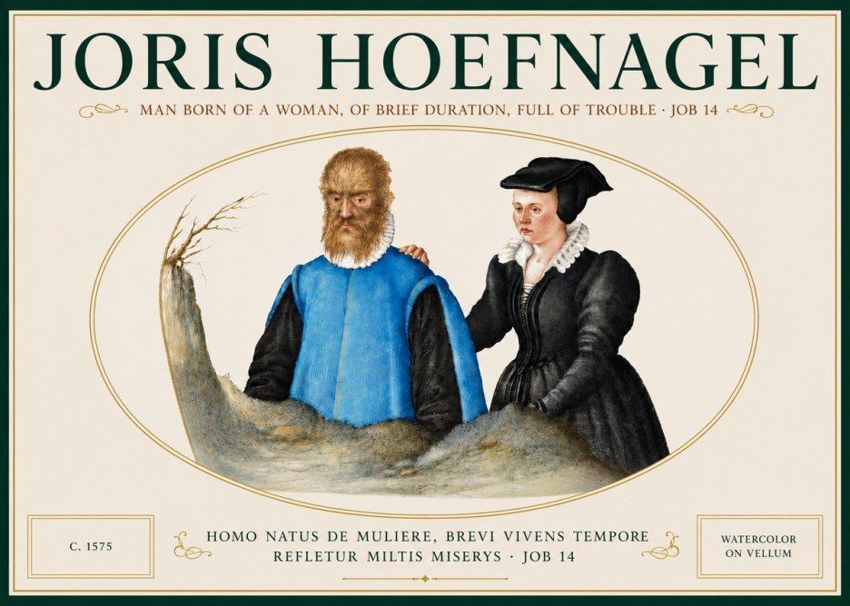 Joris Hoefnagel Homo Natus De Muliere, Brevi Vivens Tempore Refletur Miltis Miserys · Job 14 No5 - Affiche