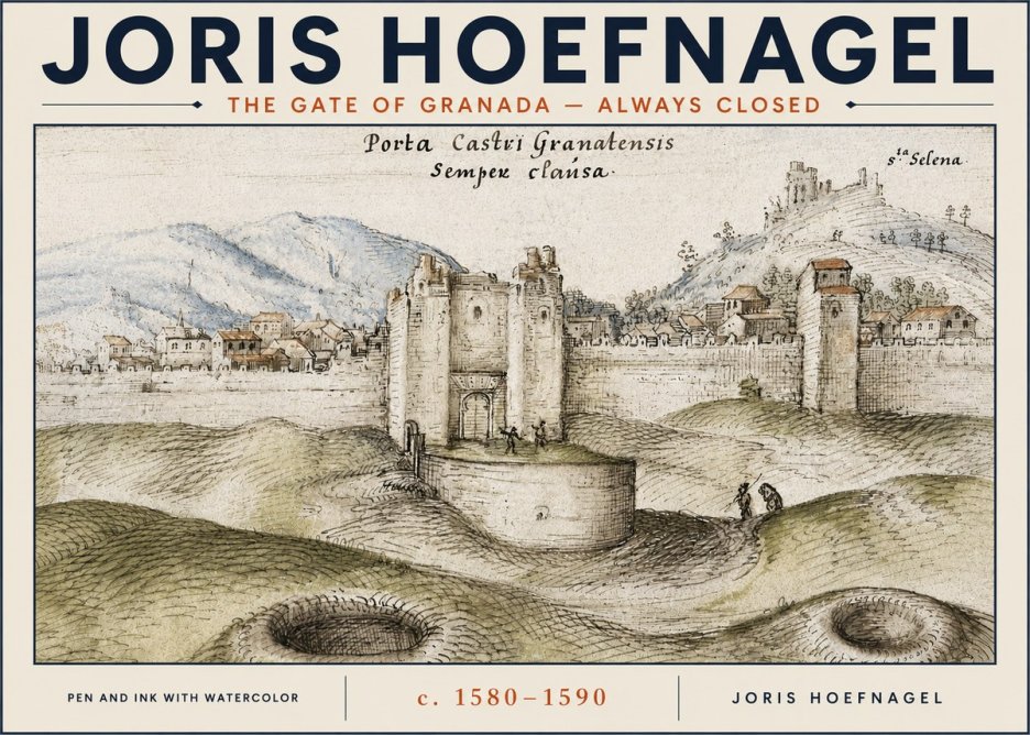 Joris Hoefnagel The Gate of Granada - Always Closed No4 - Affiche