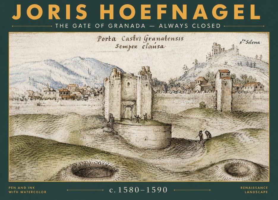 Joris Hoefnagel The Gate of Granada - Always Closed No5 - Affiche