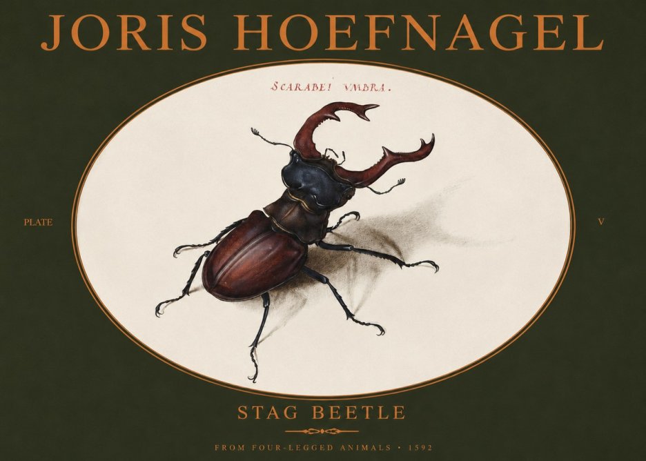 Joris Hoefnagel Stag Beetle No2 - Affiche