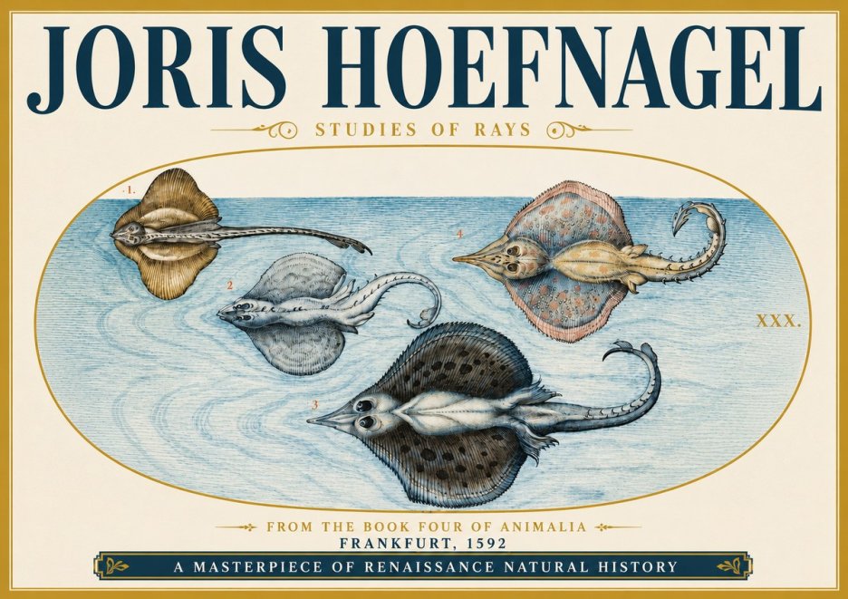 Joris Hoefnagel Rays and Skates No5 - Affiche