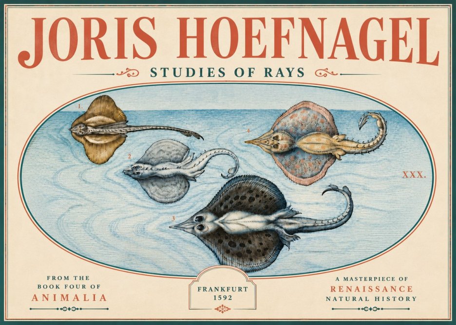 Joris Hoefnagel Rays and Skates No6 - Affiche