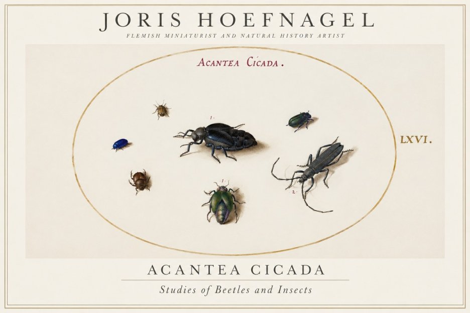 Joris Hoefnagel Acanthia Cicada No2 - Affiche