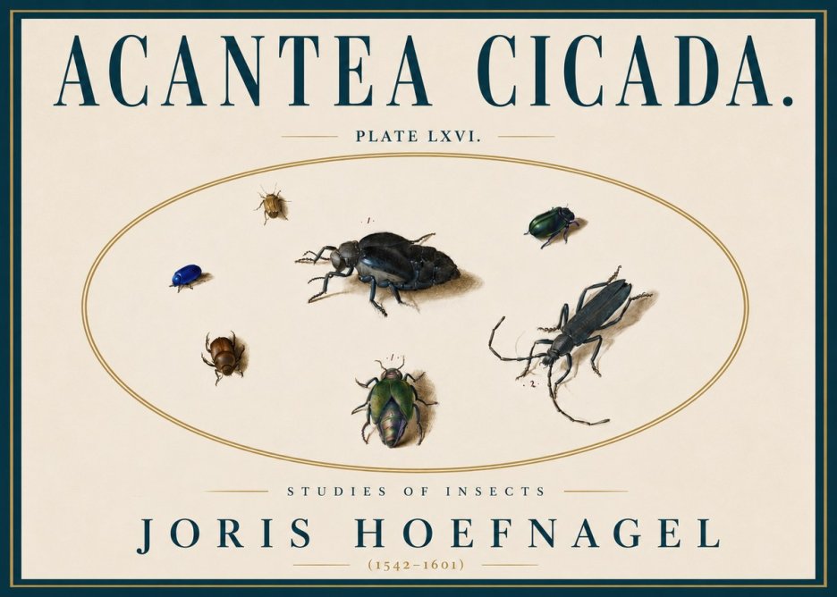 Joris Hoefnagel Acanthia Cicada No6 - Affiche