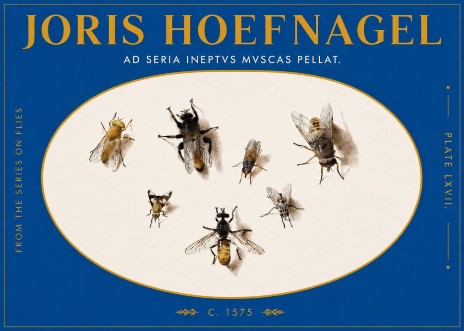 Joris Hoefnagel From the Series on Flies - Plate Lxvii. No3 - Affiche