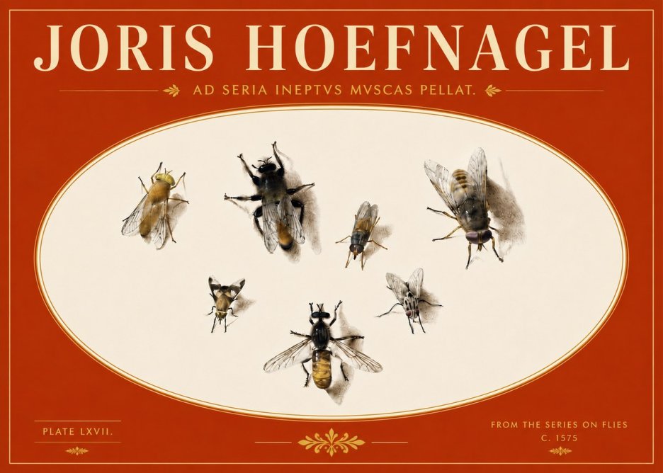 Joris Hoefnagel From the Series on Flies - Plate Lxvii. No5 - Affiche