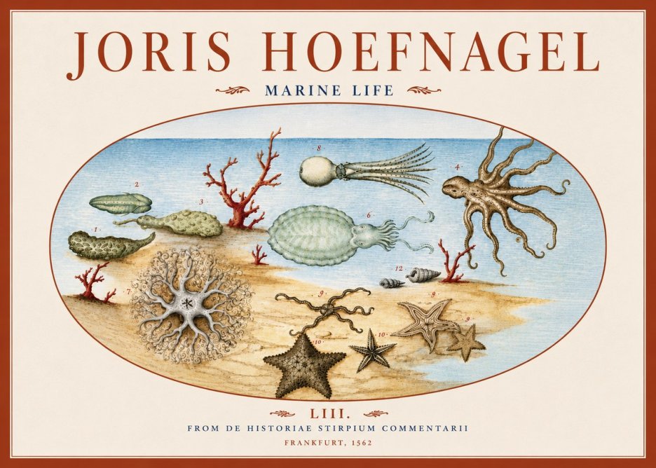 Joris Hoefnagel Marine Life No6 - Affiche