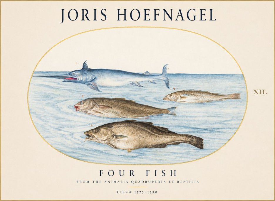 Joris Hoefnagel Four Fish No1 - Affiche