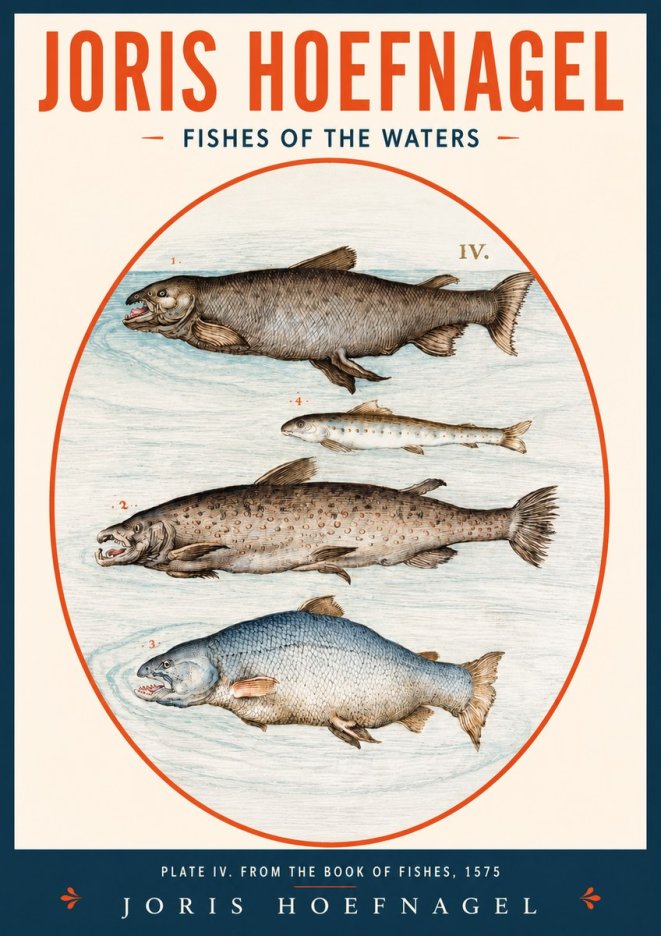 Joris Hoefnagel Fishes of the Waters I No2 - Affiche
