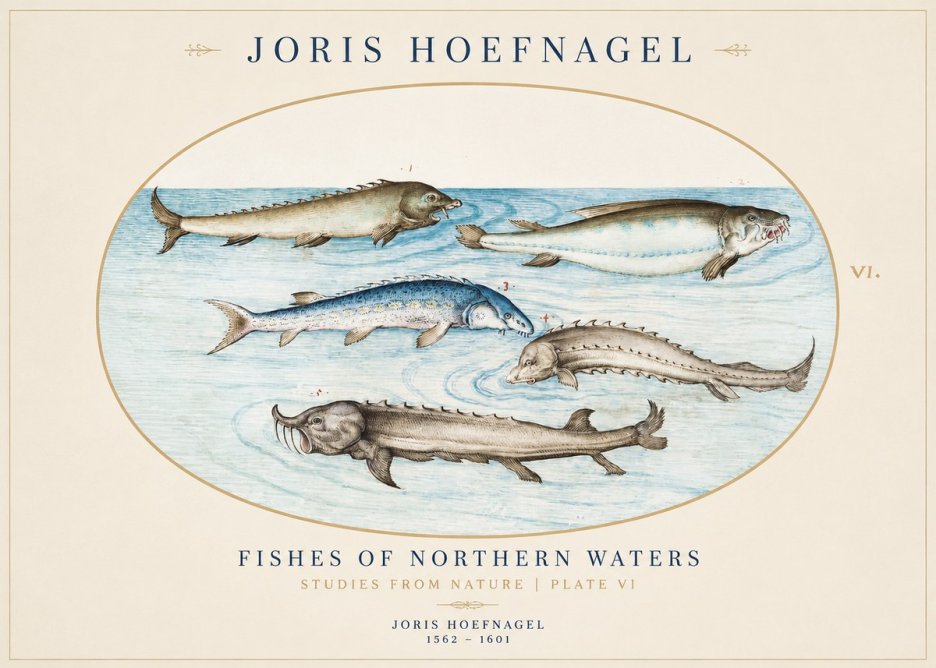 Joris Hoefnagel Fishes of Northern Waters No1 - Affiche
