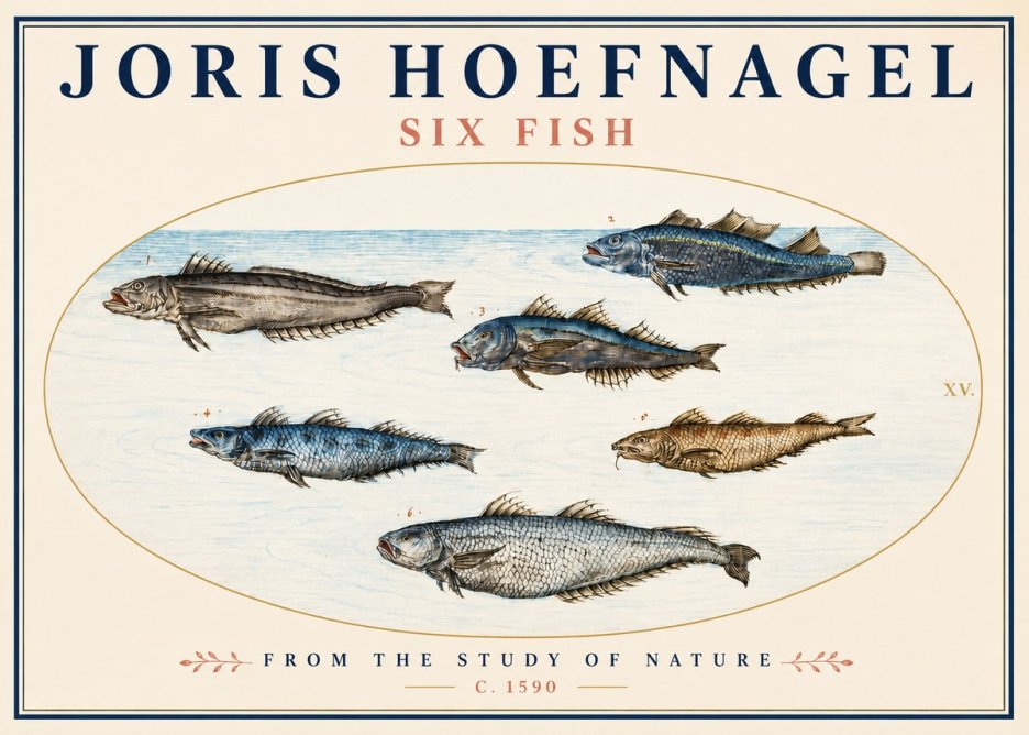 Joris Hoefnagel Six Fish No3 - Affiche