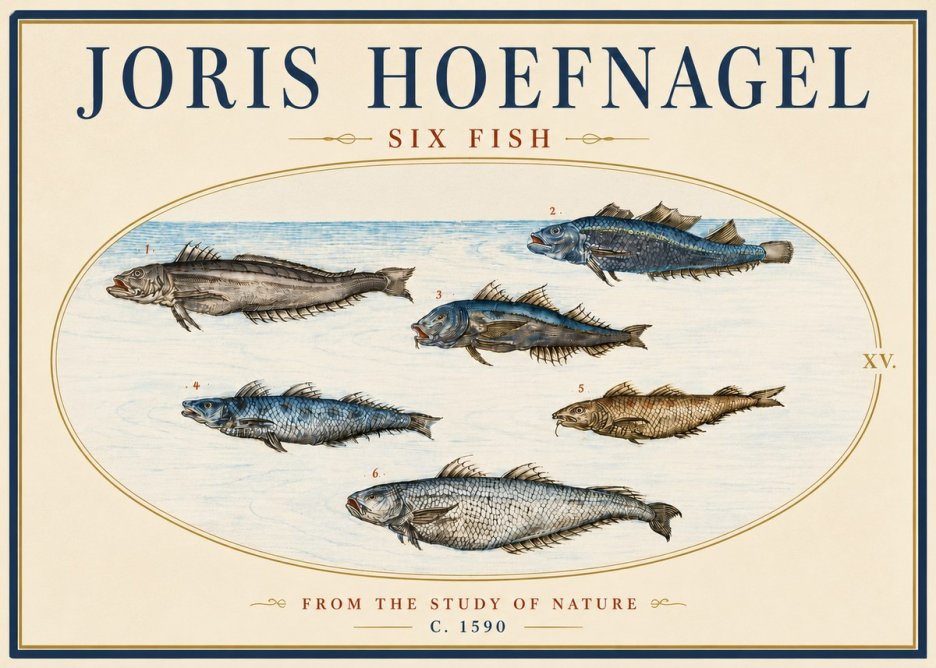 Joris Hoefnagel Six Fish No6 - Affiche