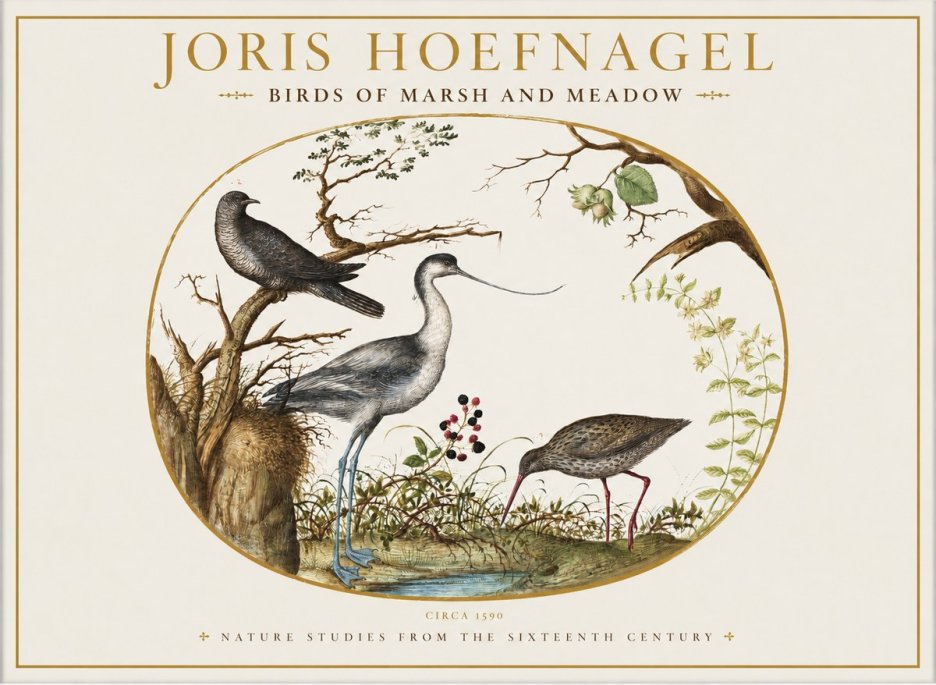 Joris Hoefnagel Birds of Marsh and Meadow No1 - Affiche