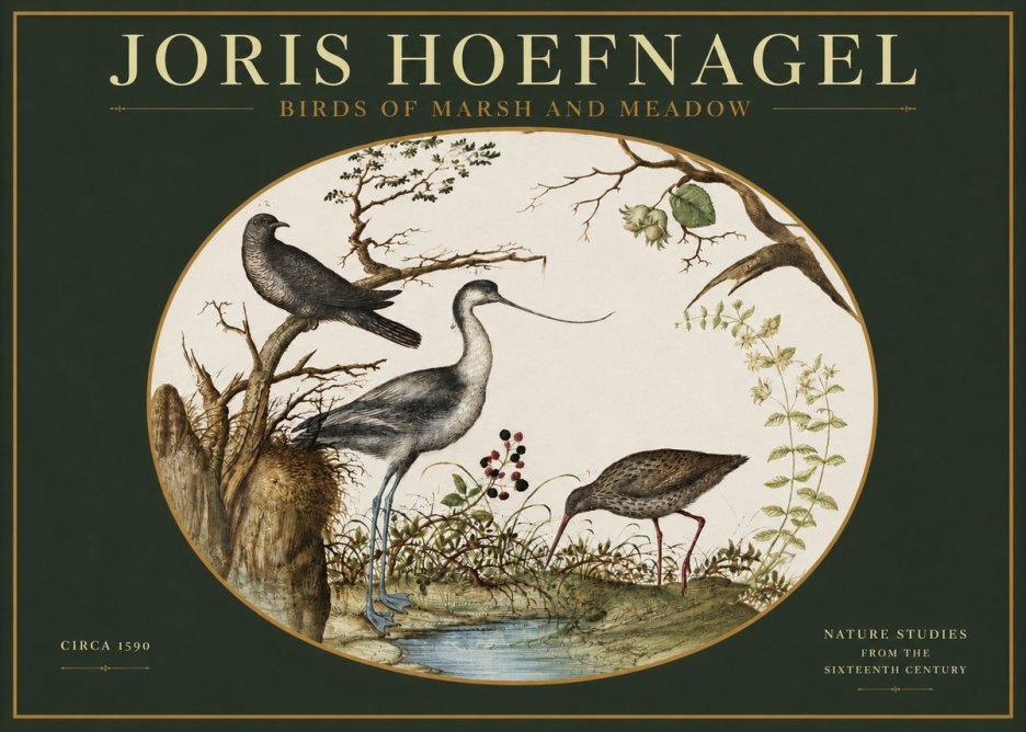 Joris Hoefnagel Birds of Marsh and Meadow No2 - Affiche