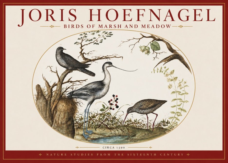 Joris Hoefnagel Birds of Marsh and Meadow No3 - Affiche