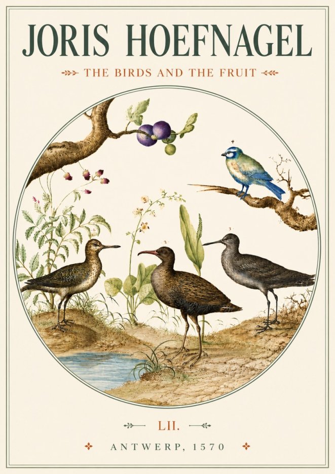 Joris Hoefnagel The Birds and the Fruit No3 - Affiche
