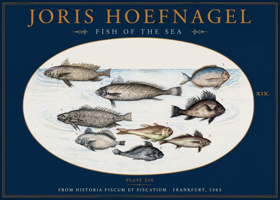 Joris Hoefnagel Fish of the Sea No2 - Affiche