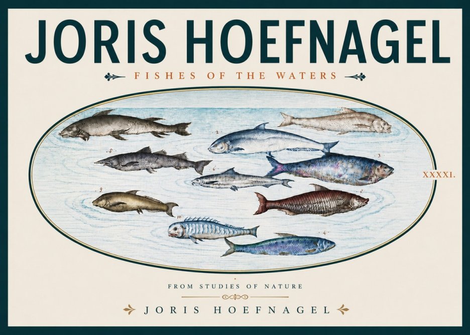 Joris Hoefnagel Fishes of the Waters II No5 - Affiche