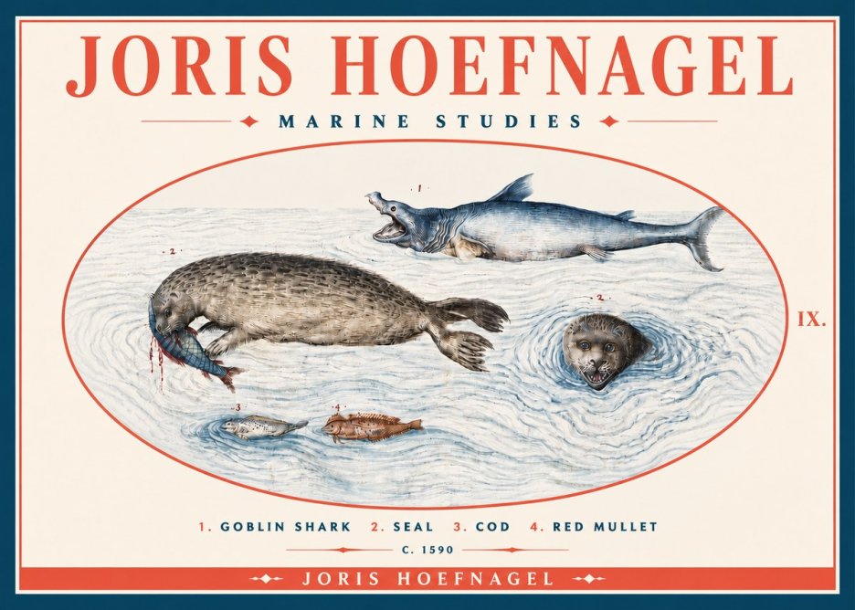 Joris Hoefnagel Marine Studies No4 - Affiche