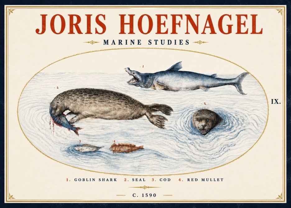 Joris Hoefnagel Marine Studies No5 - Affiche