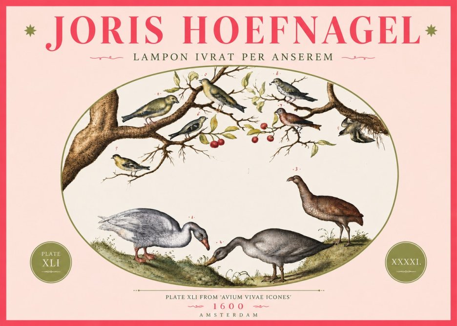 Joris Hoefnagel Lampon Ivrat per Anserem No4 - Affiche