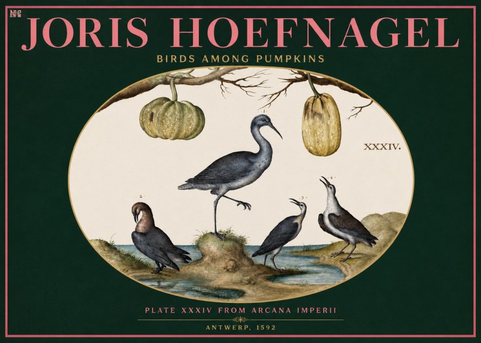 Joris Hoefnagel Birds and Fruits No3 - Affiche
