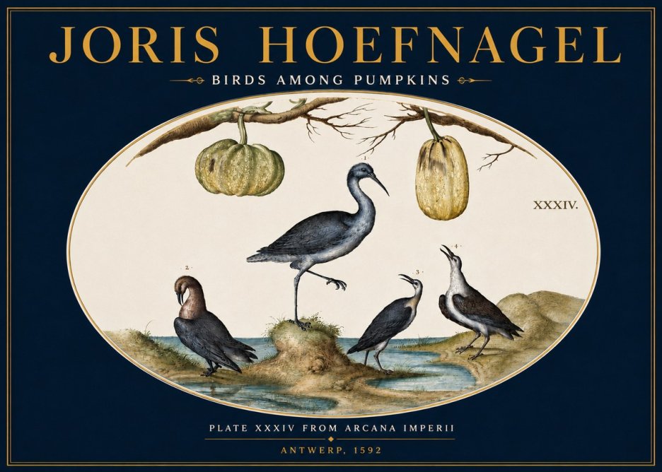 Joris Hoefnagel Birds and Fruits No5 - Affiche