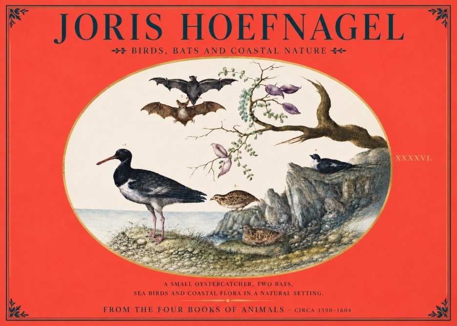 Joris Hoefnagel Birds, Bats and Coastal Nature No4 - Affiche