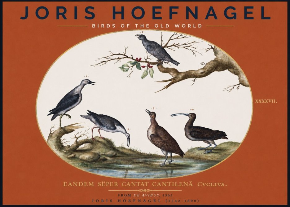 Joris Hoefnagel Birds of the Old World No2 - Affiche