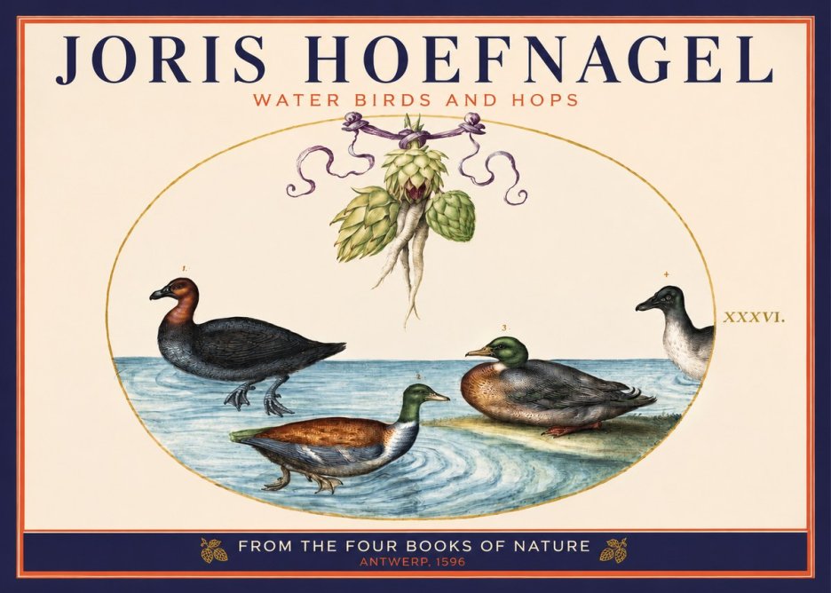 Joris Hoefnagel Waterfowl and Hop Bine No6 - Affiche