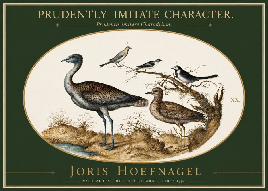 Joris Hoefnagel Prudently Imitate Character. No2 - Affiche