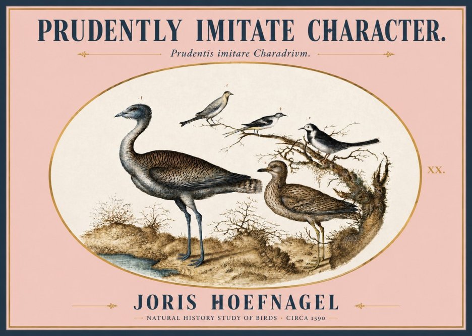 Joris Hoefnagel Prudently Imitate Character. No3 - Affiche