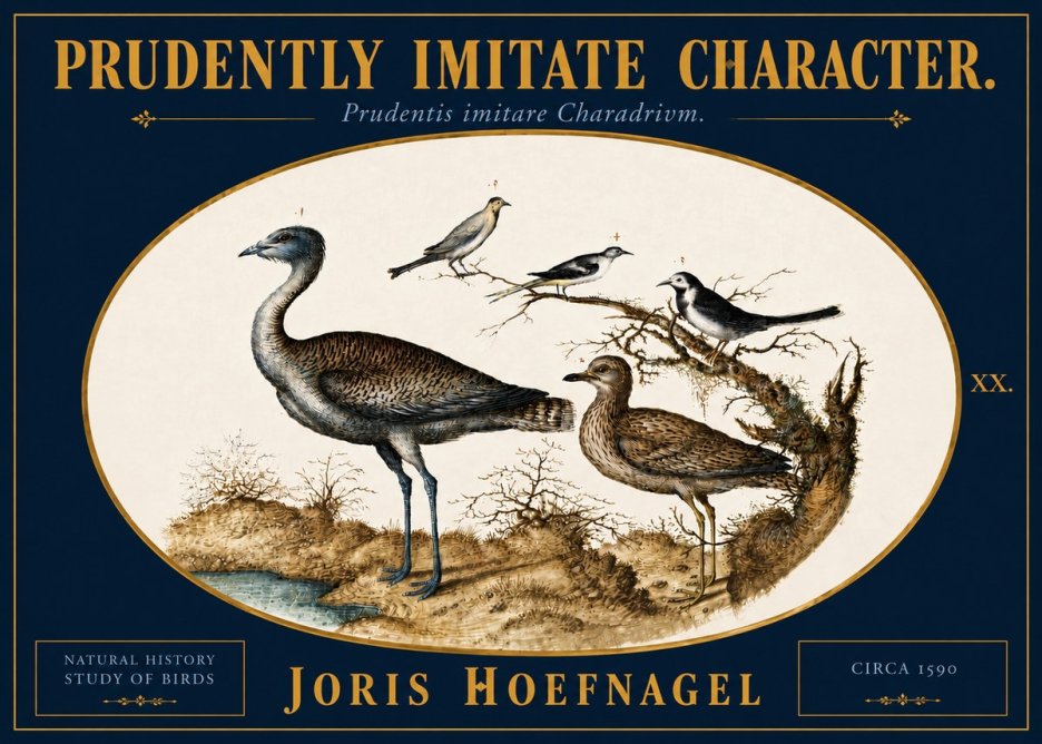 Joris Hoefnagel Prudently Imitate Character. No5 - Affiche