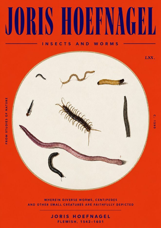 Joris Hoefnagel Creatures of the Earth II No6 - Affiche