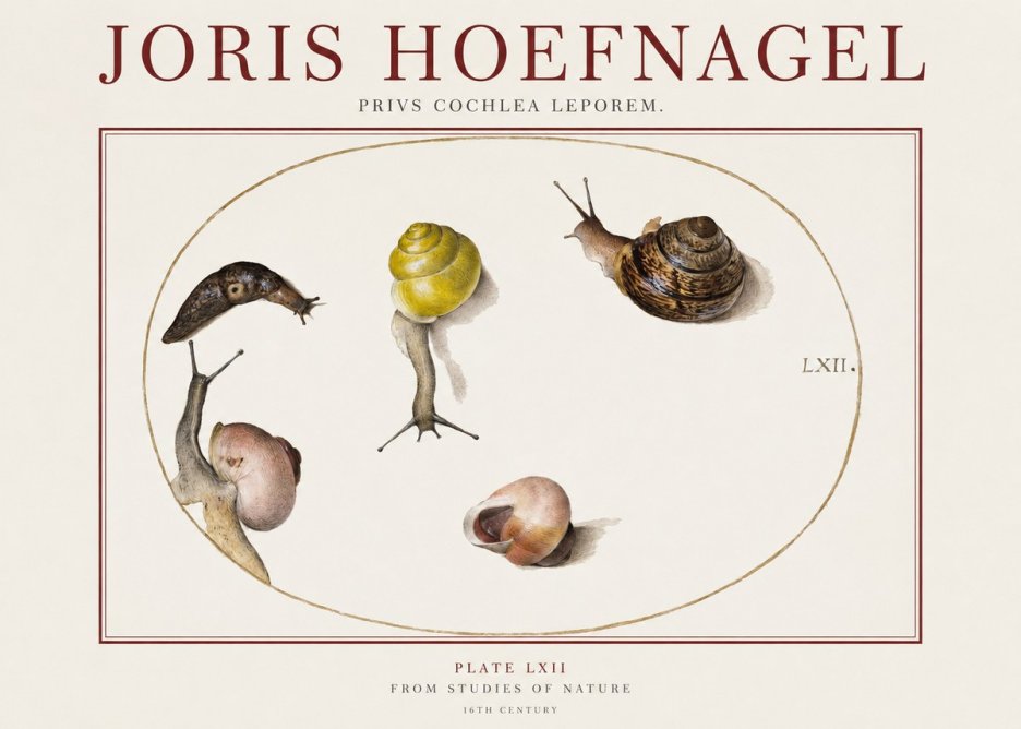 Joris Hoefnagel Privs Cochlea Leporem. No1 - Affiche