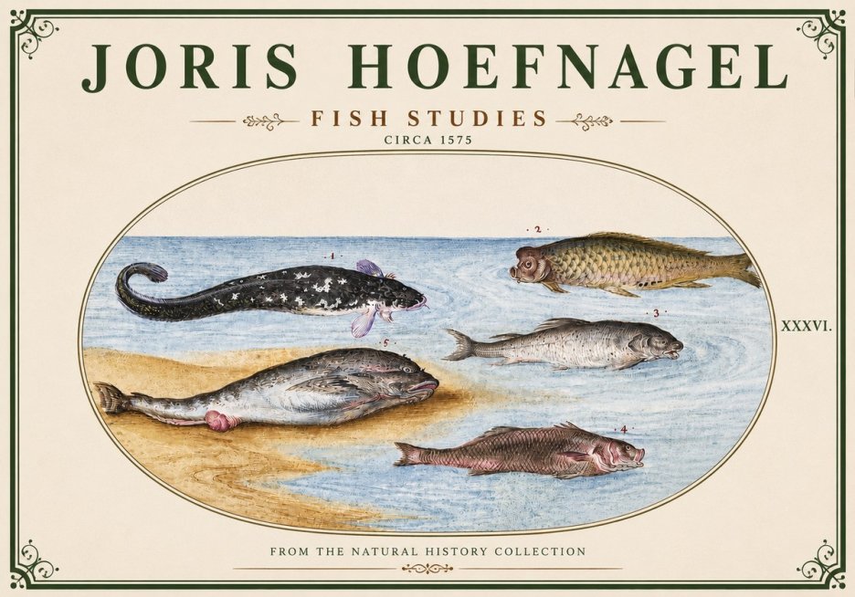 Joris Hoefnagel Fish Studies No3 - Affiche